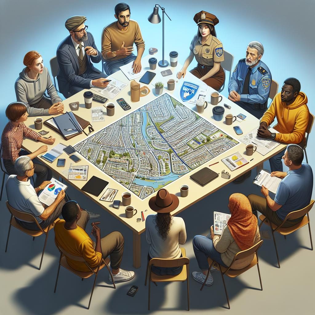 Neighbourhood Watch Meeting Illustration