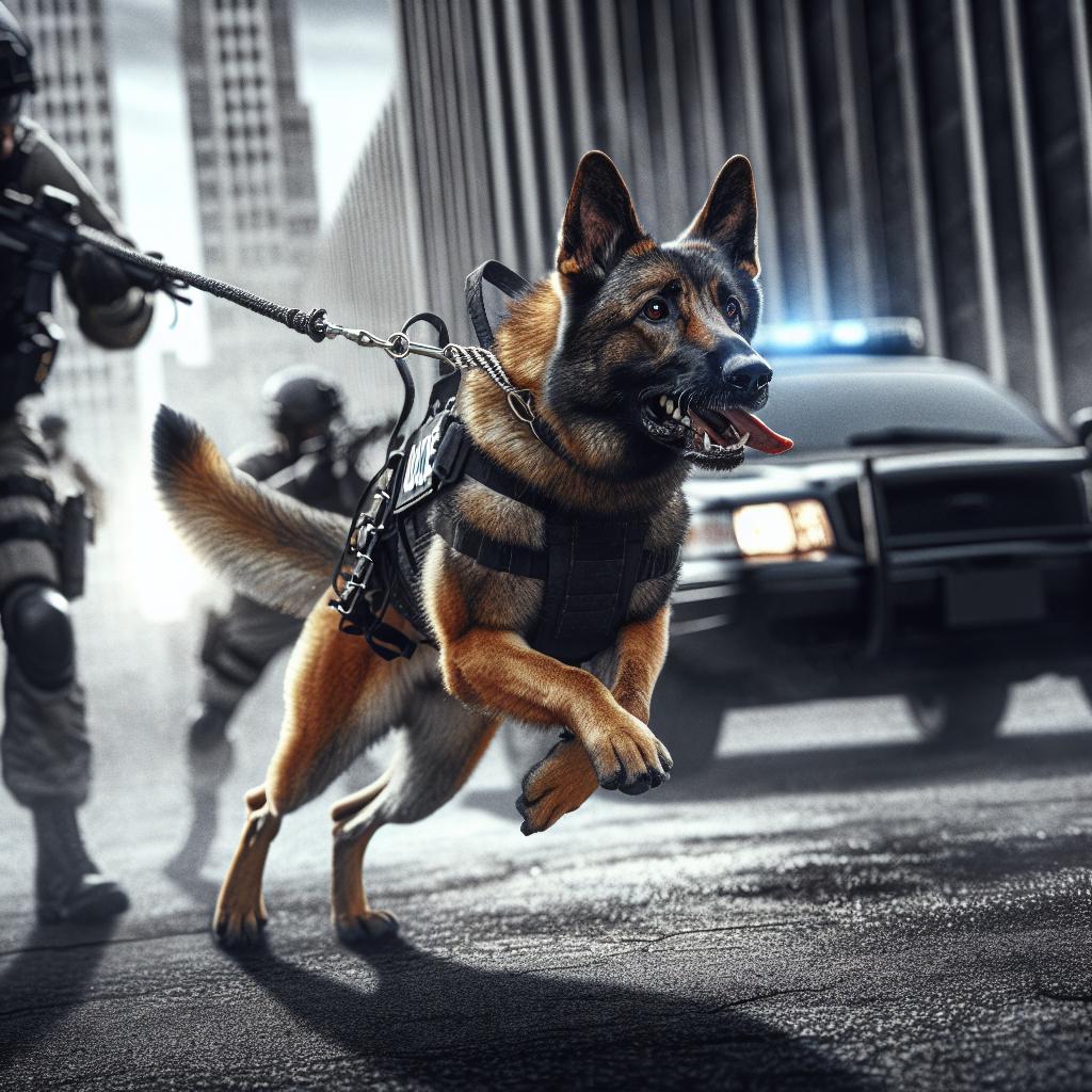 K-9 hero in action