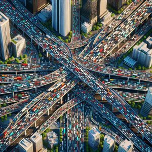 Traffic Jam Chaos aerial