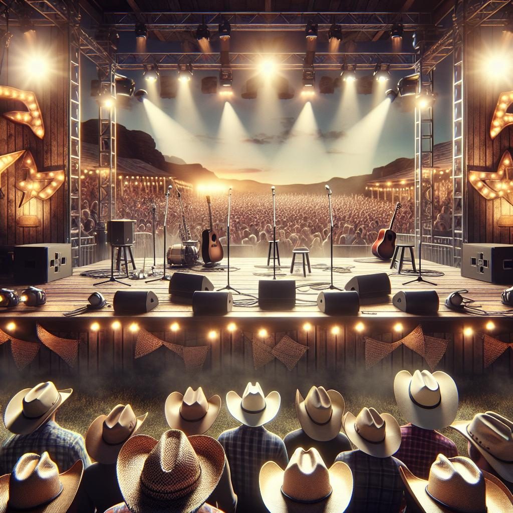 Country music festival stage