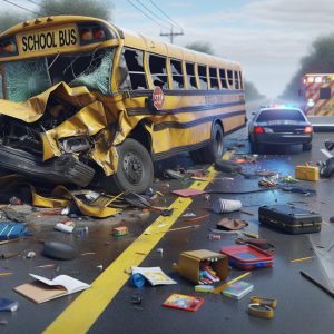 School bus crash aftermath