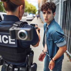 Police bodycam arresting teenager