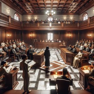 Courtroom Drama Illustration