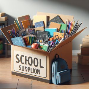 School supply donation box