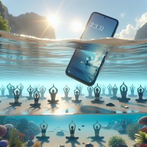 Phone underwater yoga retreat.