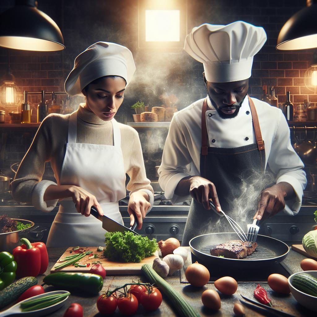 Culinary creativity showdown concept