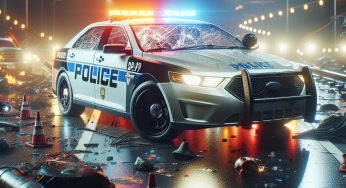 Myrtle Beach Officer’s Vehicle Struck While Responding to Overturned Car