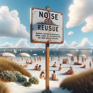 Beach noise regulation concept.