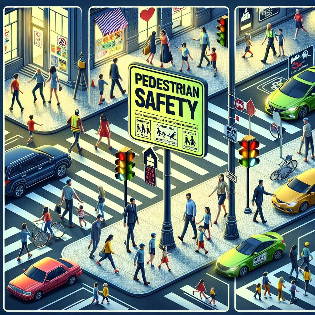 Pedestrian safety awareness campaign.