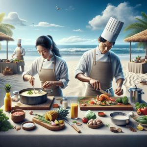 Culinary competition on beach