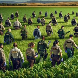 Sheriff's team searching fields.