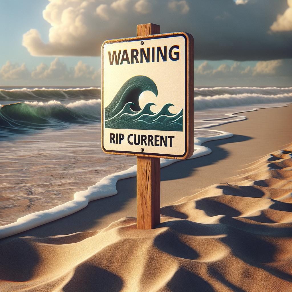 Rip Current Warning Sign