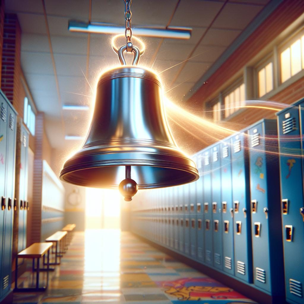 School bell ringing joy