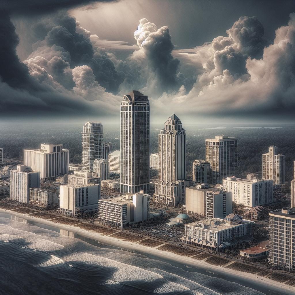 Cloudy Myrtle Beach skyline