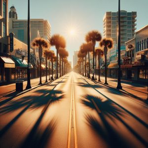 Empty Myrtle Beach Streets