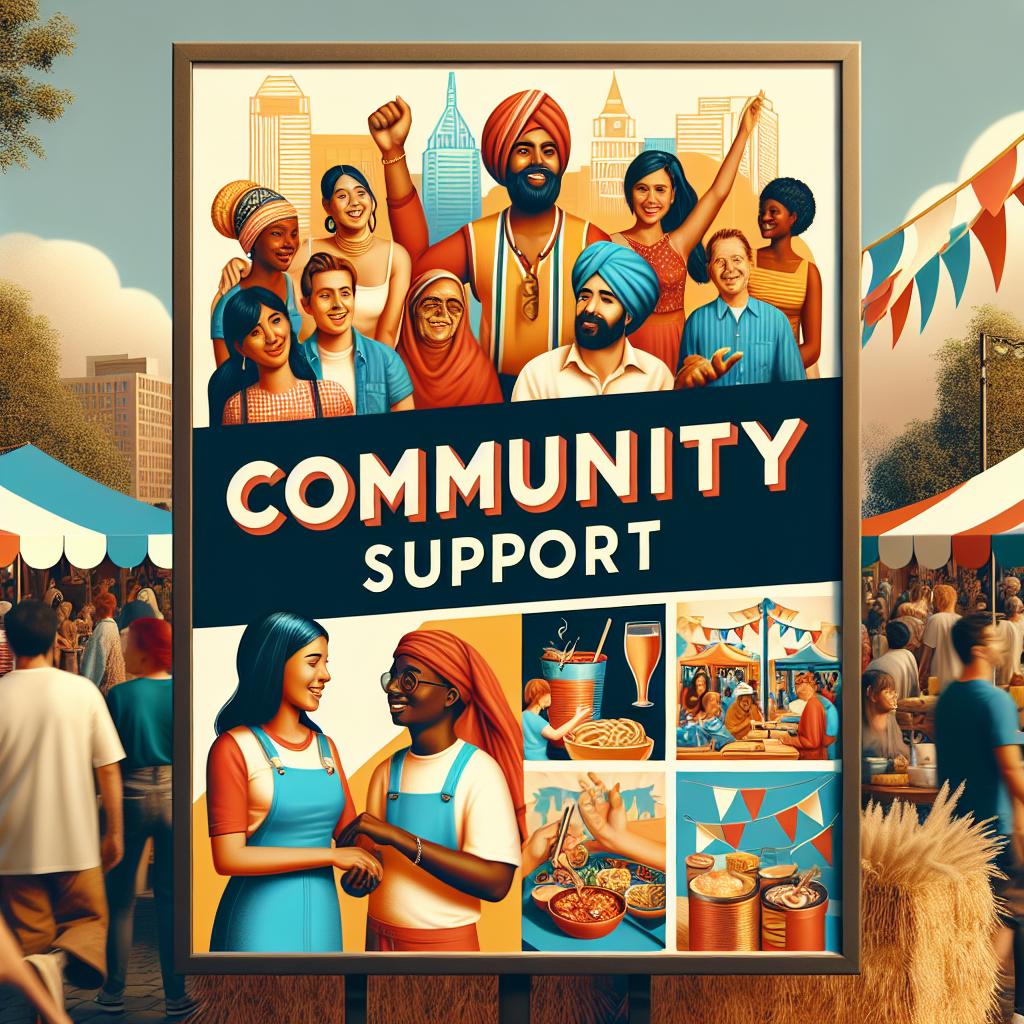 Community support event poster.