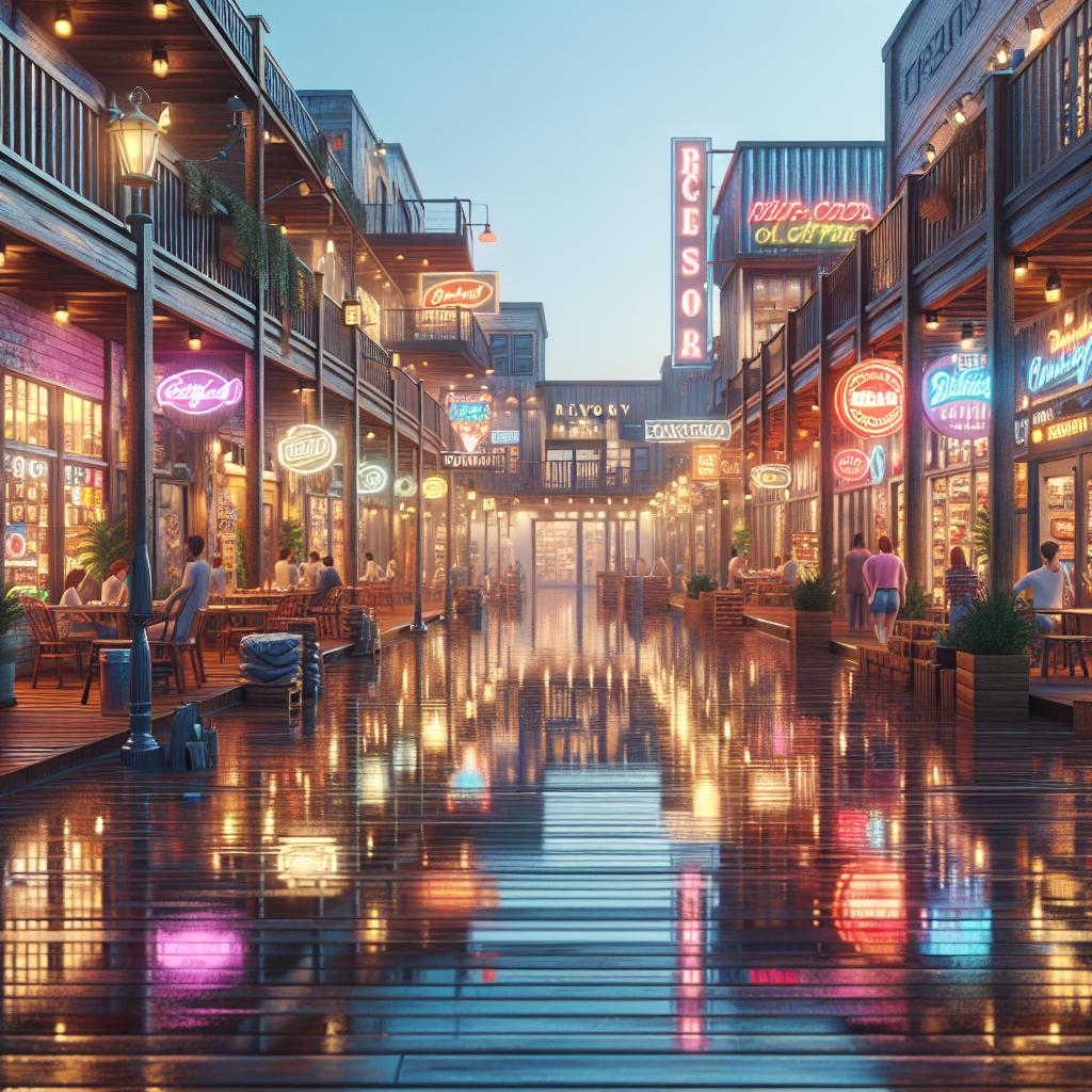 Boardwalk business reflections illustration