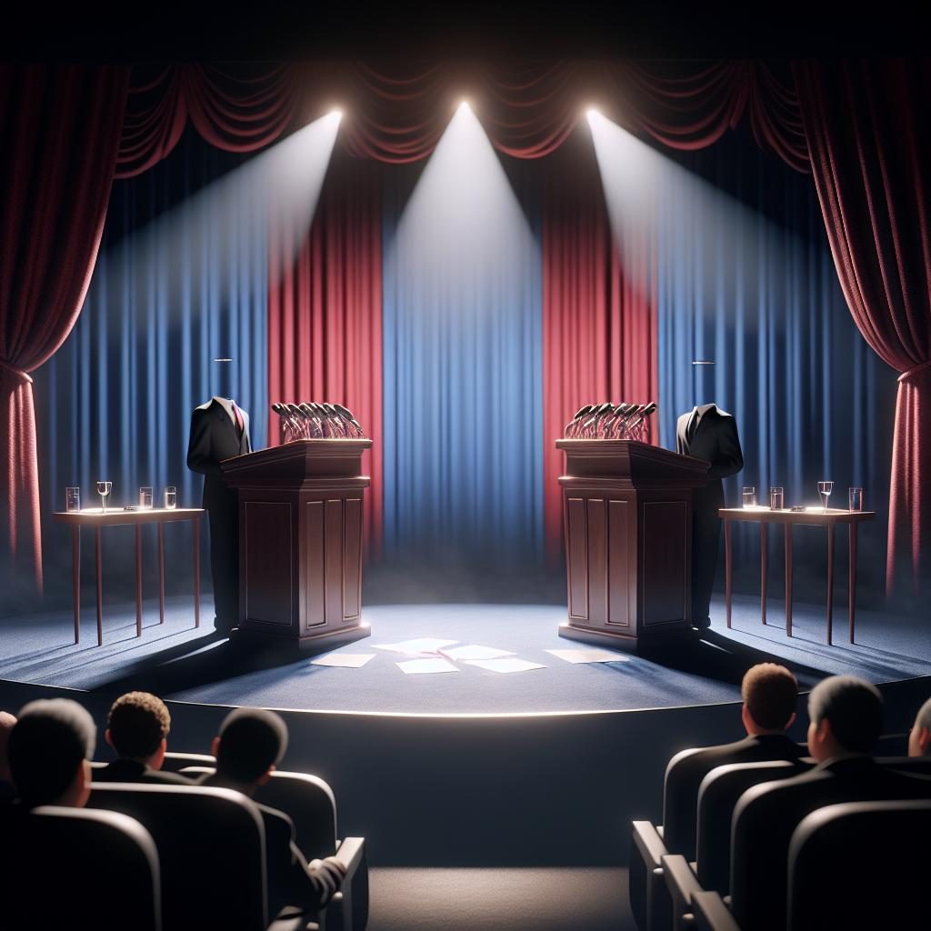 Debate stage tension