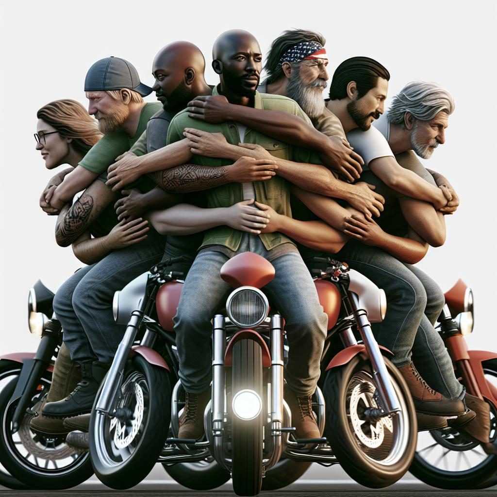 Bikers Riding Together