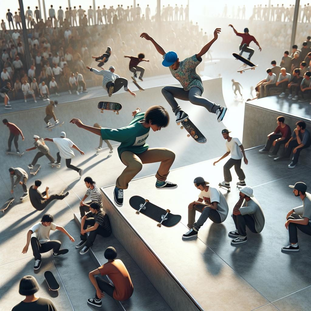 Skateboard Contest Action