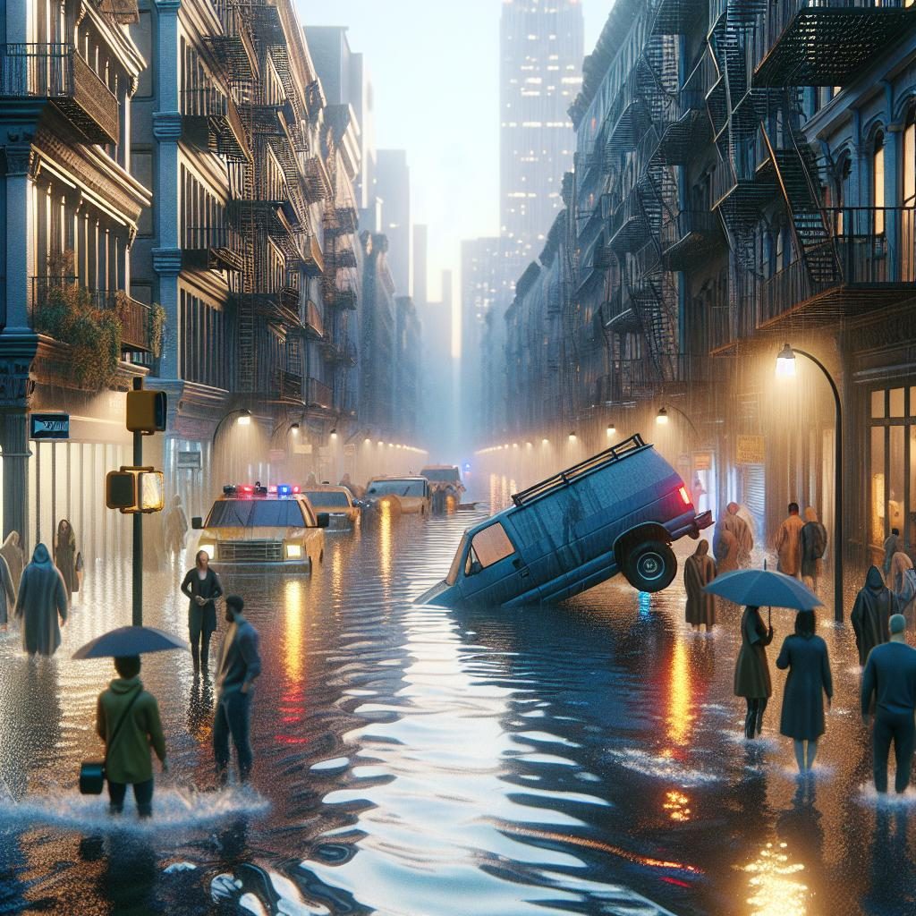 Flooded Street Scene