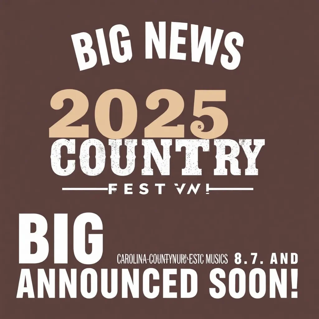 Big News: 2025 Carolina Country Music Fest First Headliner to be Announced Soon!