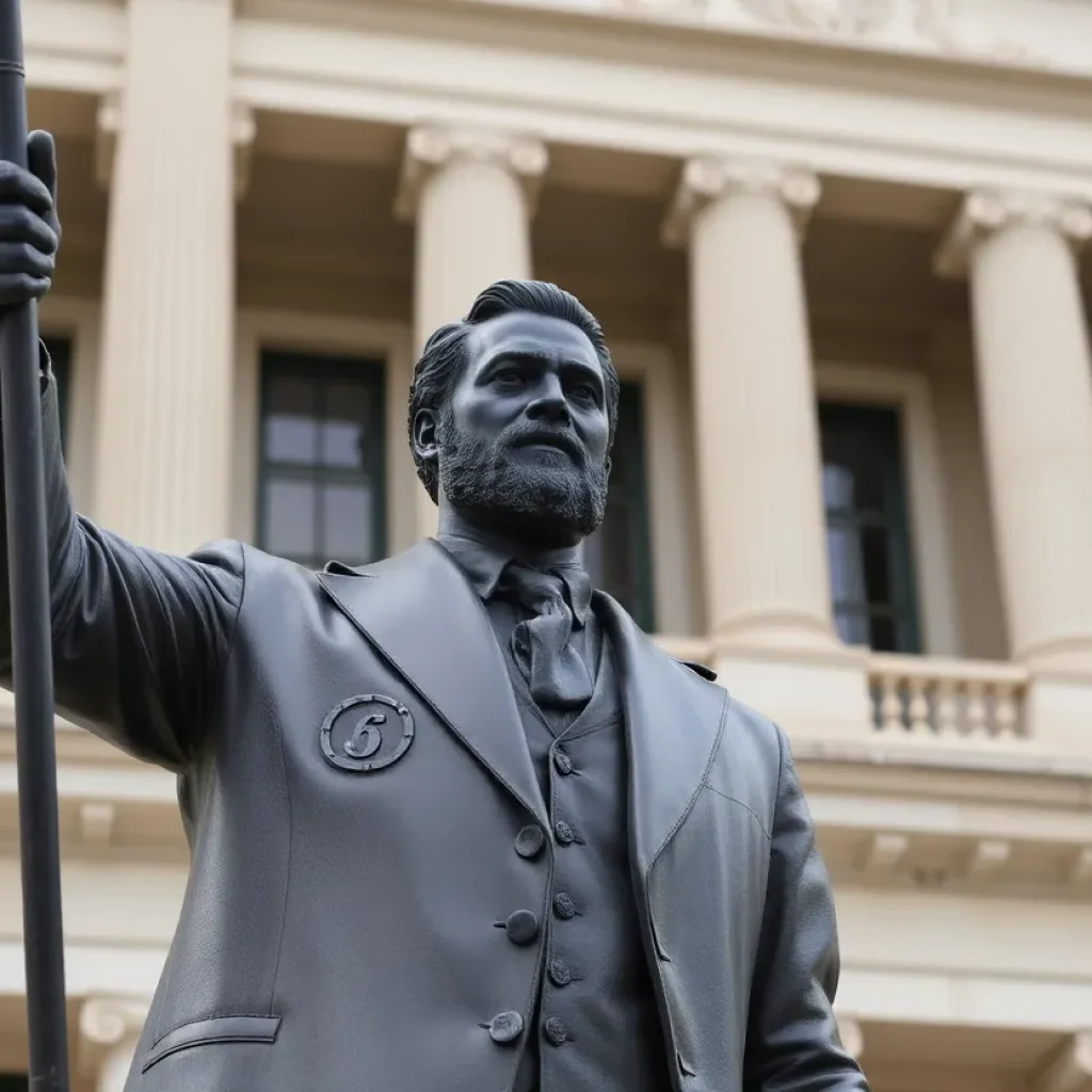 Statue dedication ceremony