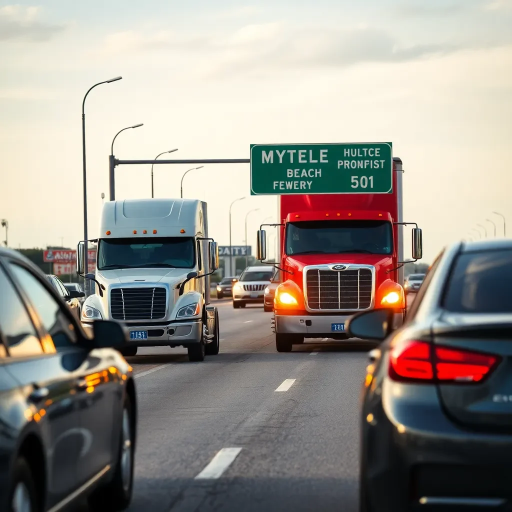 Myrtle Beach Faces Traffic Disruptions After Commercial Vehicle Incident on Highway 501