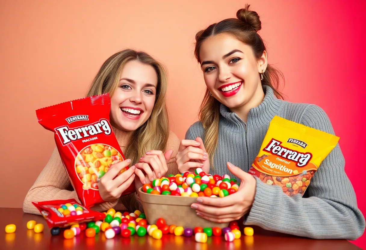 Ferrara's candy products showcased in an influencer marketing campaign.