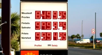 Gas Prices in Myrtle Beach Show Slight Increase, Still Below Last Month’s Average