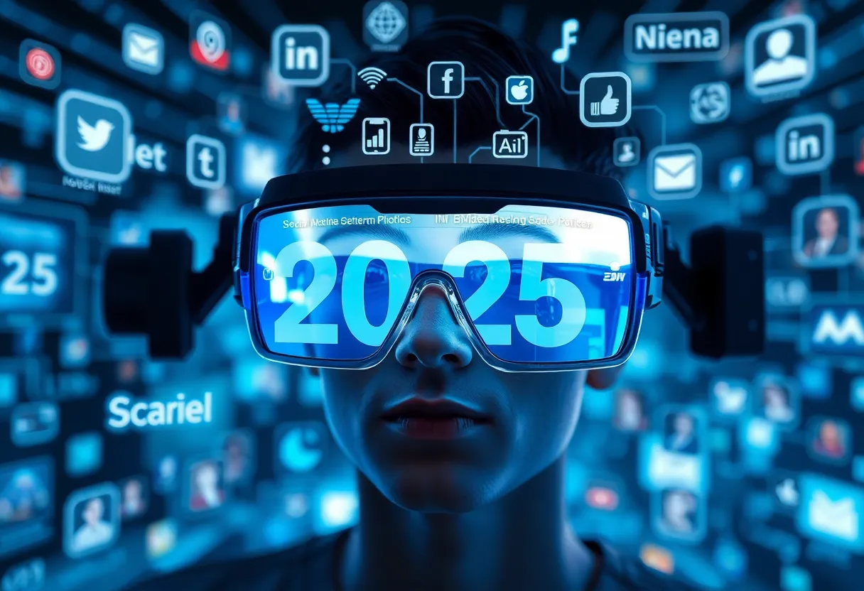 Visual representation of future social media trends in 2025