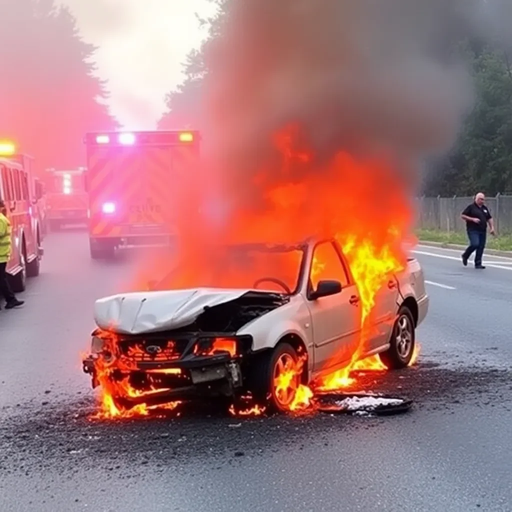 Car Crash Leads to Fire in Horry County, One Injury Reported