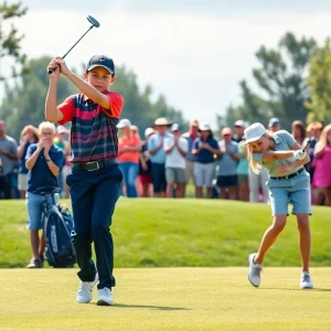 Young golfers competing in the European Junior Ryder Cup