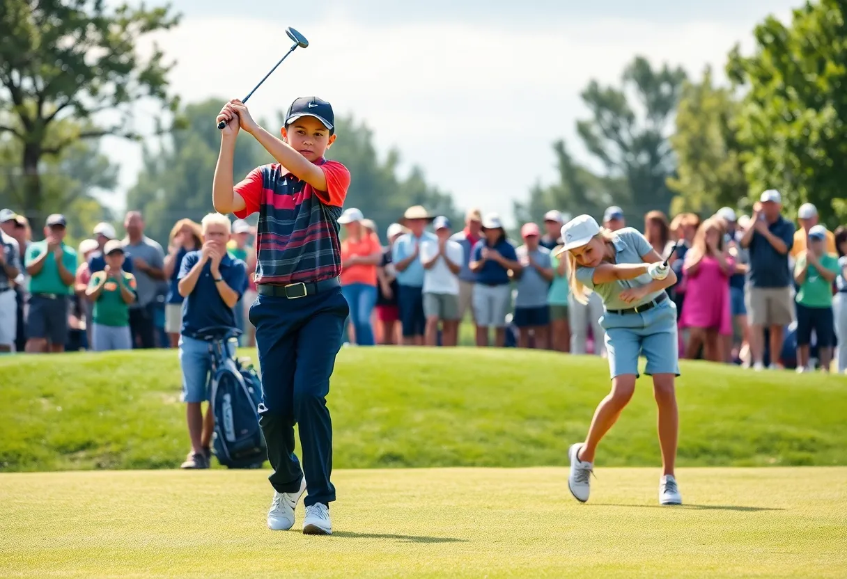 Young golfers competing in the European Junior Ryder Cup