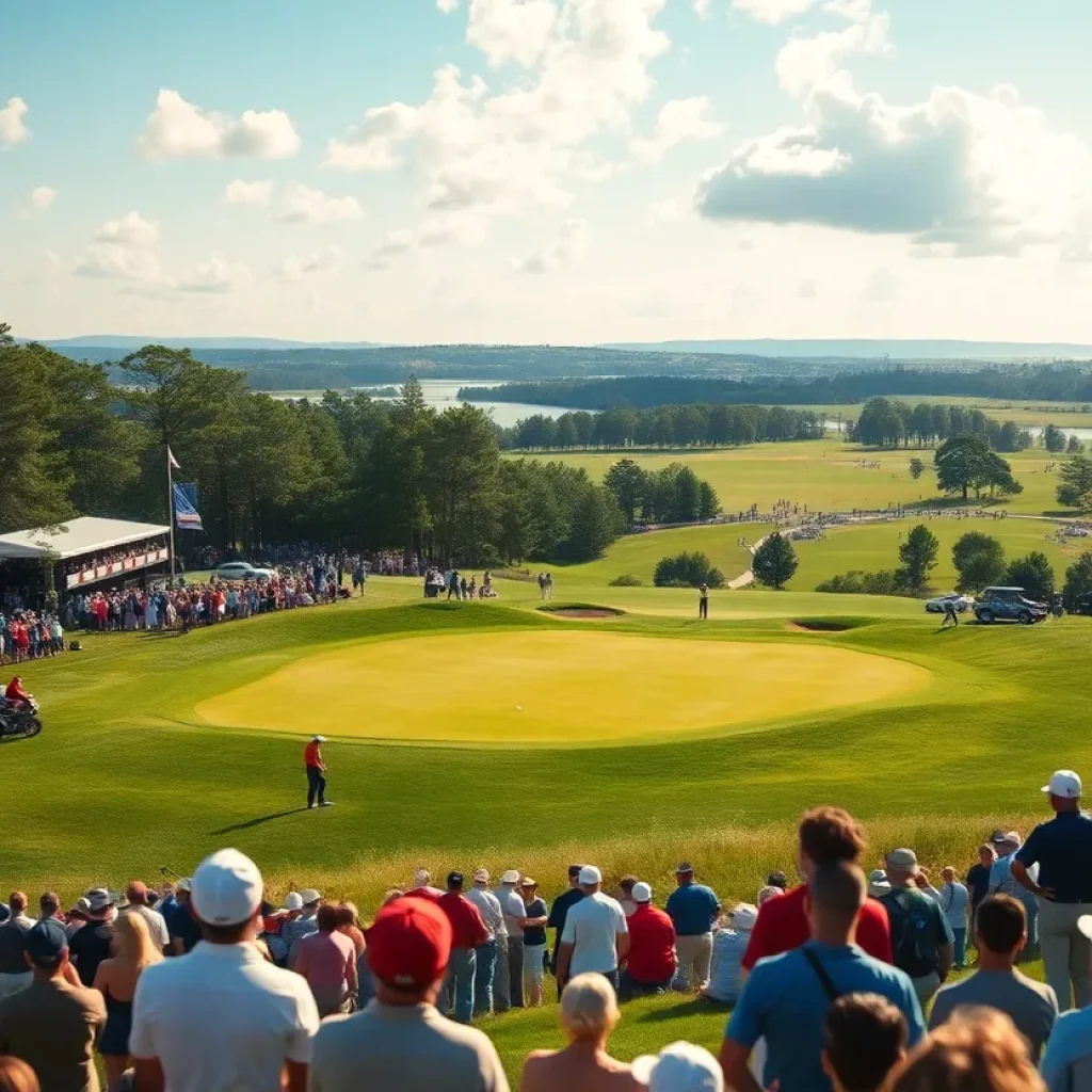 View of the golf course during the Acciona Open de España