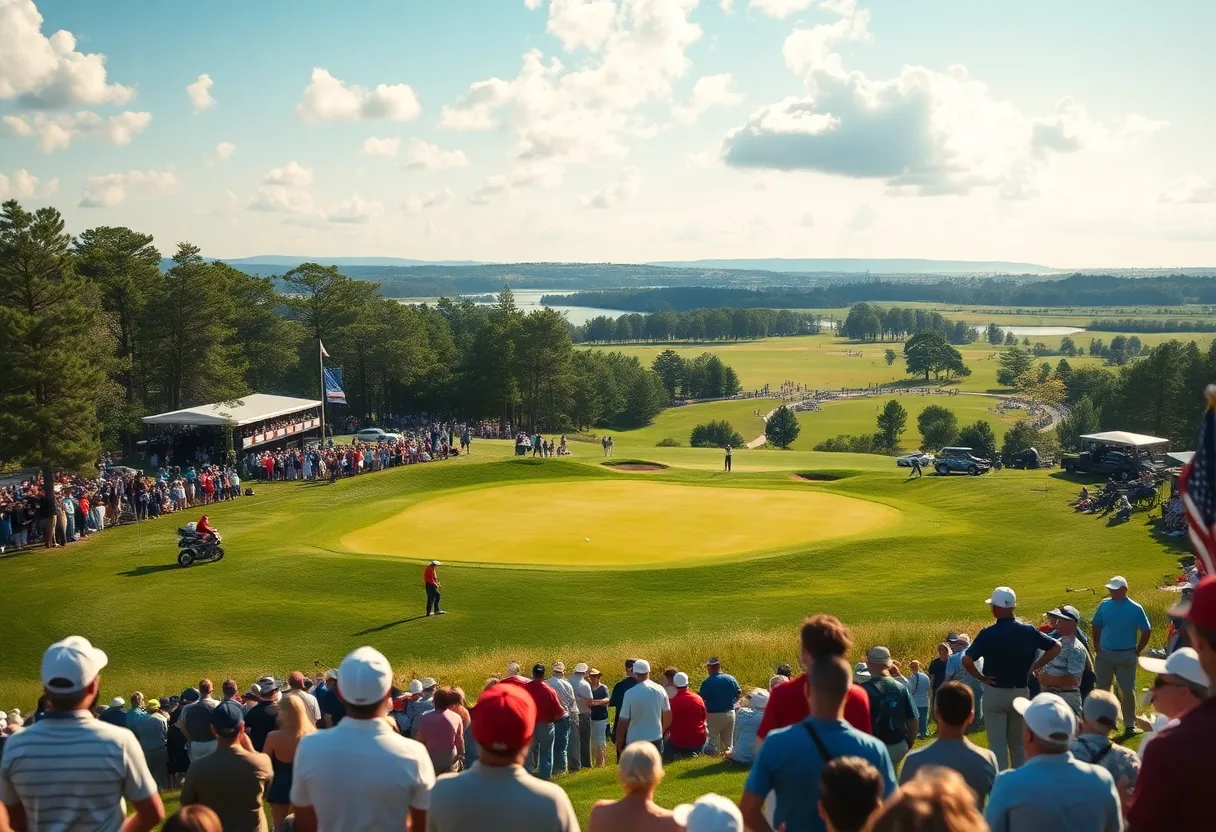 View of the golf course during the Acciona Open de España