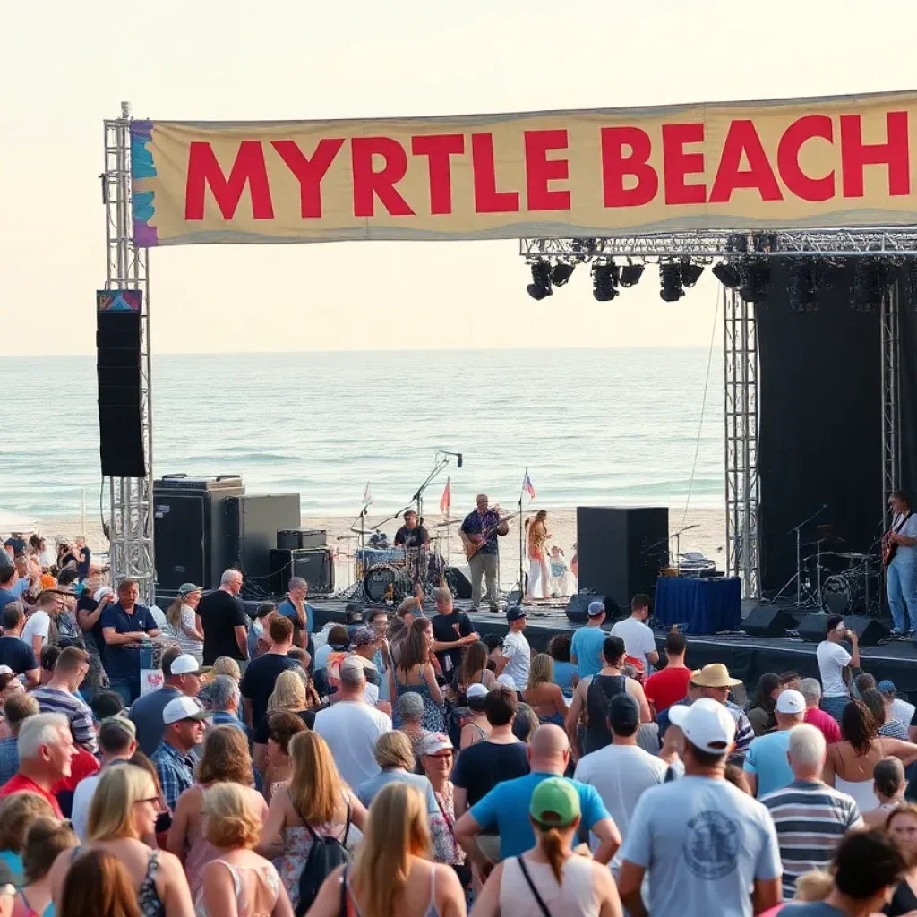 Crowd enjoying live music at Carolina Country Music Fest in Myrtle Beach