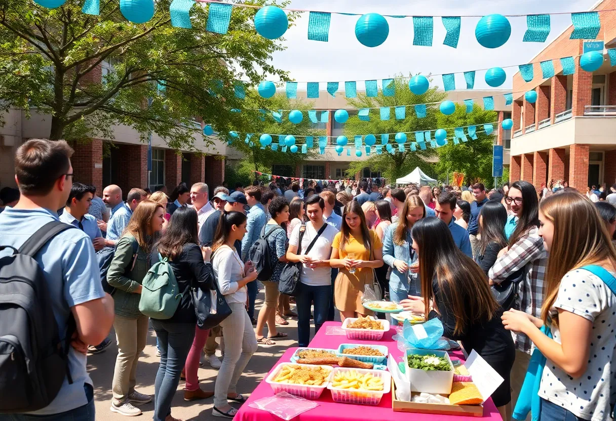 Festive gathering at Coastal Carolina University to celebrate 70 years.