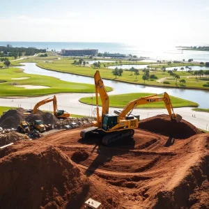 Construction site of Seachase Pointe development in North Myrtle Beach