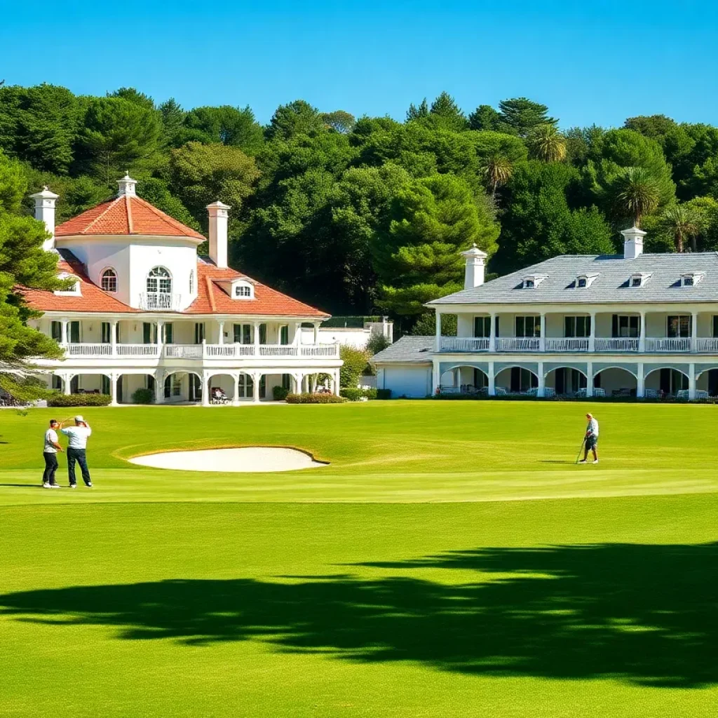 Golfers at The Els Club Vilamoura enjoying the course in Algarve.