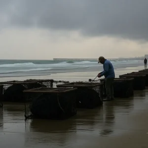 Fisherman by the coast of Murrells Inlet