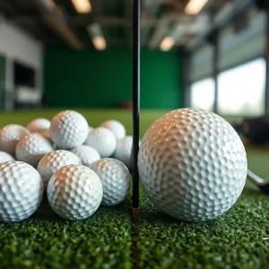 Comparison of foam golf balls and real golf balls for indoor practice