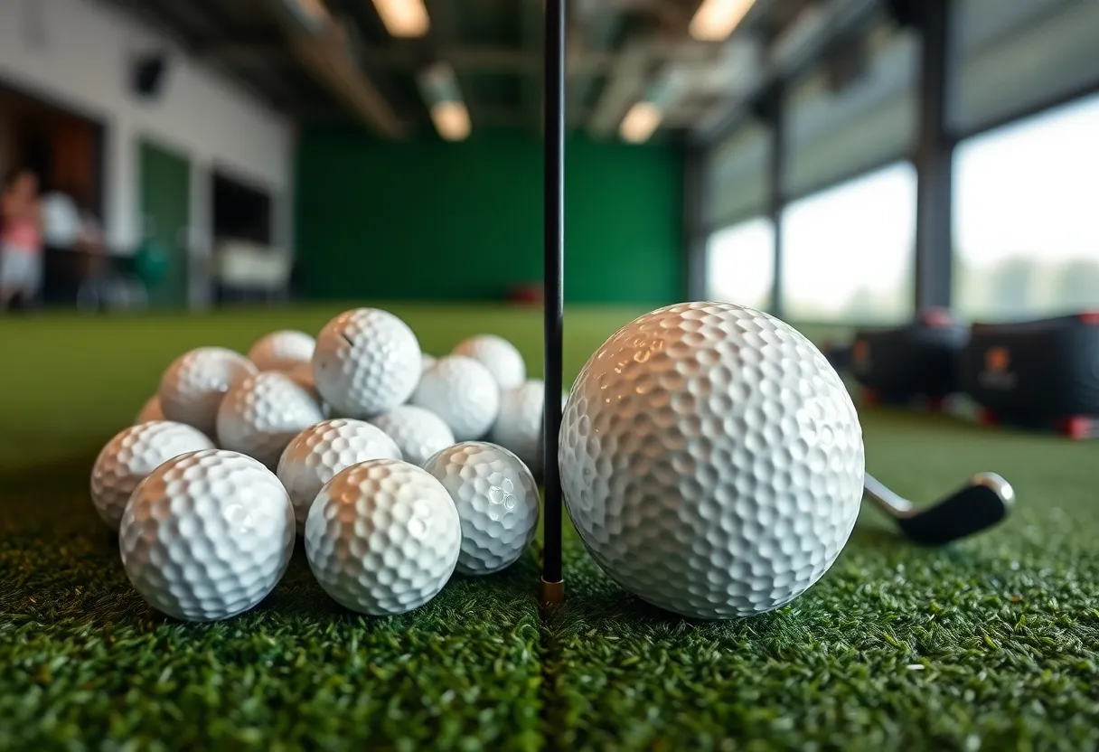 Comparison of foam golf balls and real golf balls for indoor practice