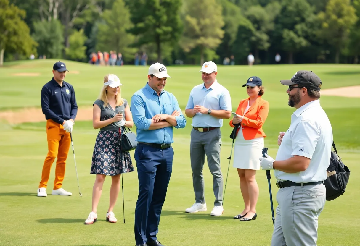 Golfers showcasing different styles and etiquette on the golf course.