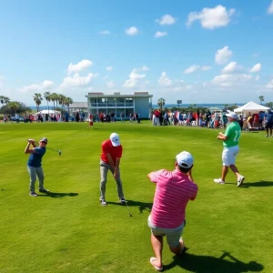 Golfers competing at the Indian River Open in New Smyrna Beach