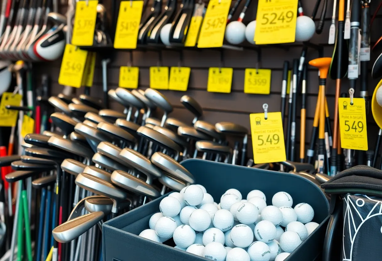 Sales on golf equipment in January