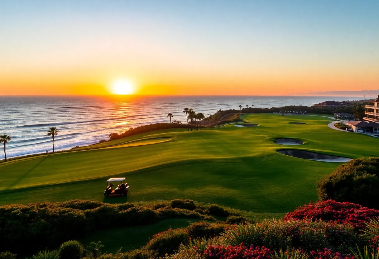 Aerial view of the Mauna Kea Golf Course showcasing the renovated lush fairways and ocean views.