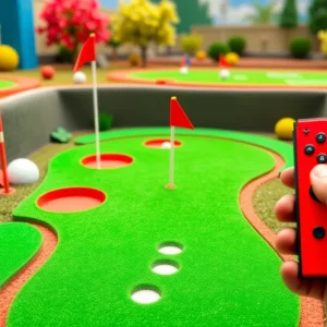 Screenshot of Mini Golf Simulator gameplay on Nintendo Switch