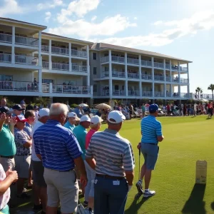 Players competing in the Myrtle Beach Classic golf tournament at Dunes Golf and Beach Club