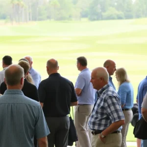 Attendees networking at the Carolinas GCSA Conference and Show in Myrtle Beach